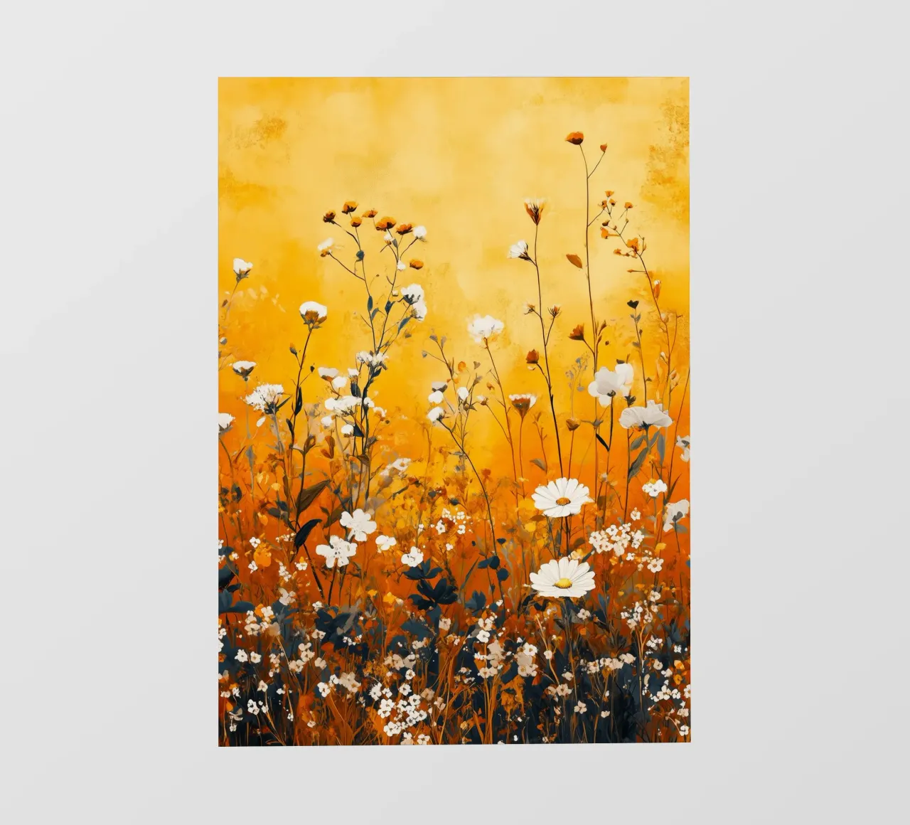 Wildflowers yellow meadow photo wallpaper by Justyna Jaszke JBJart