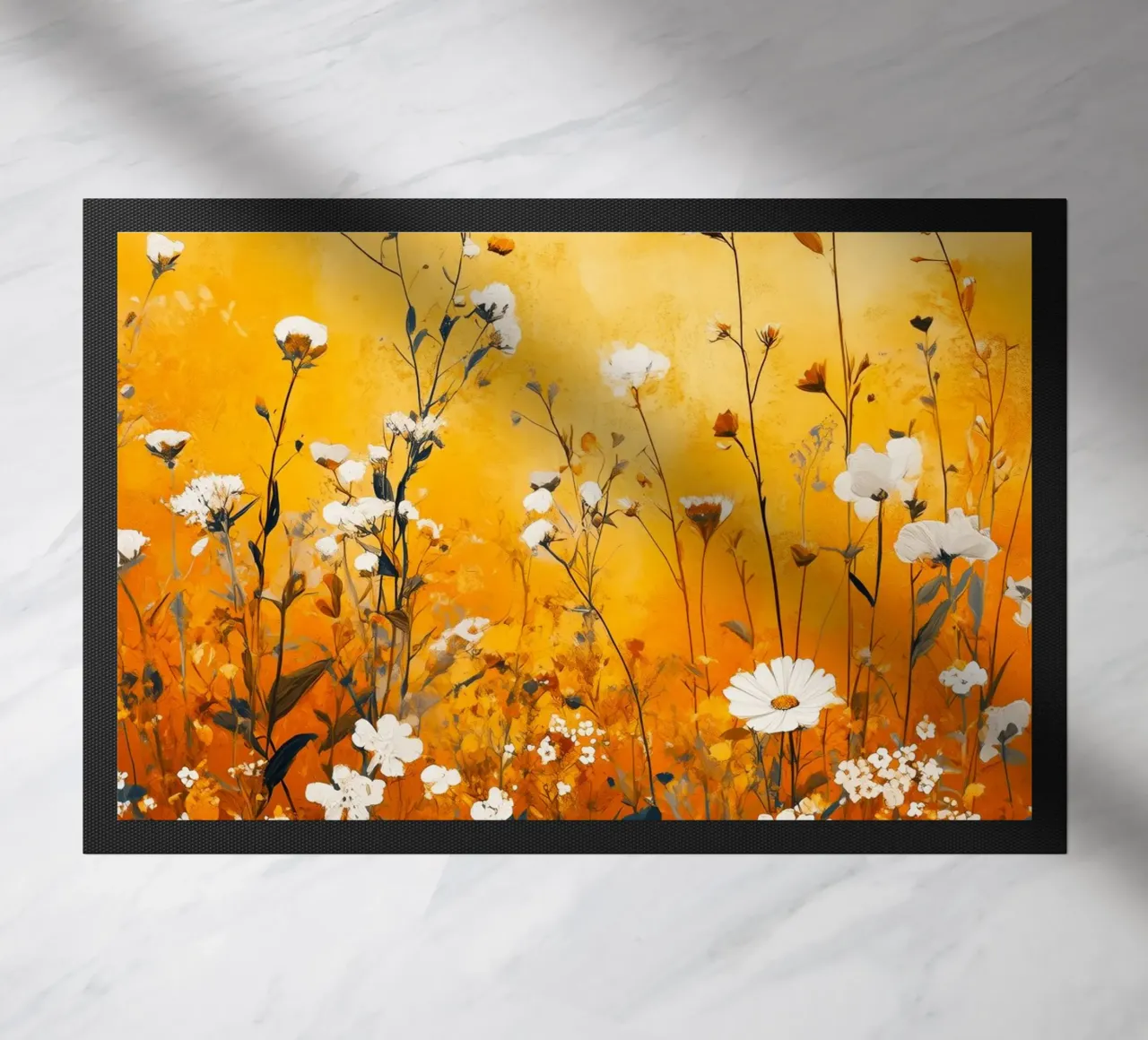 Fiori selvatici prato giallo zerbino da Justyna Jaszke JBJart