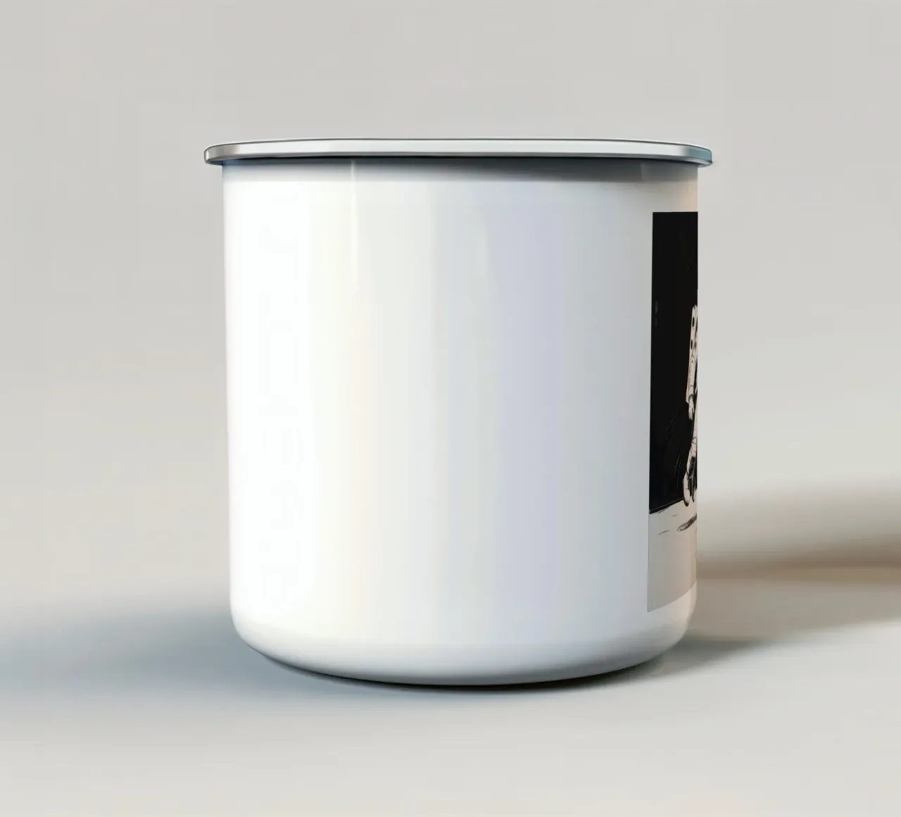 Astronaut exploring the moon's surface during a serene lunar enamel mug by DesignDoodle