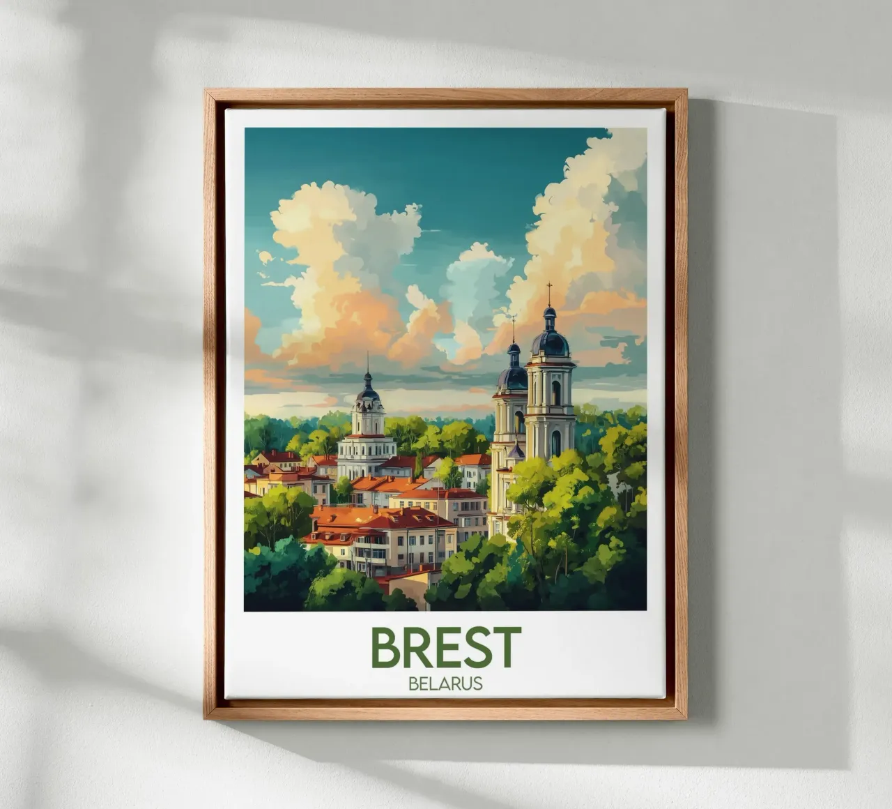 Affiche Brest tela con Cornice a cassetta da Frame the World