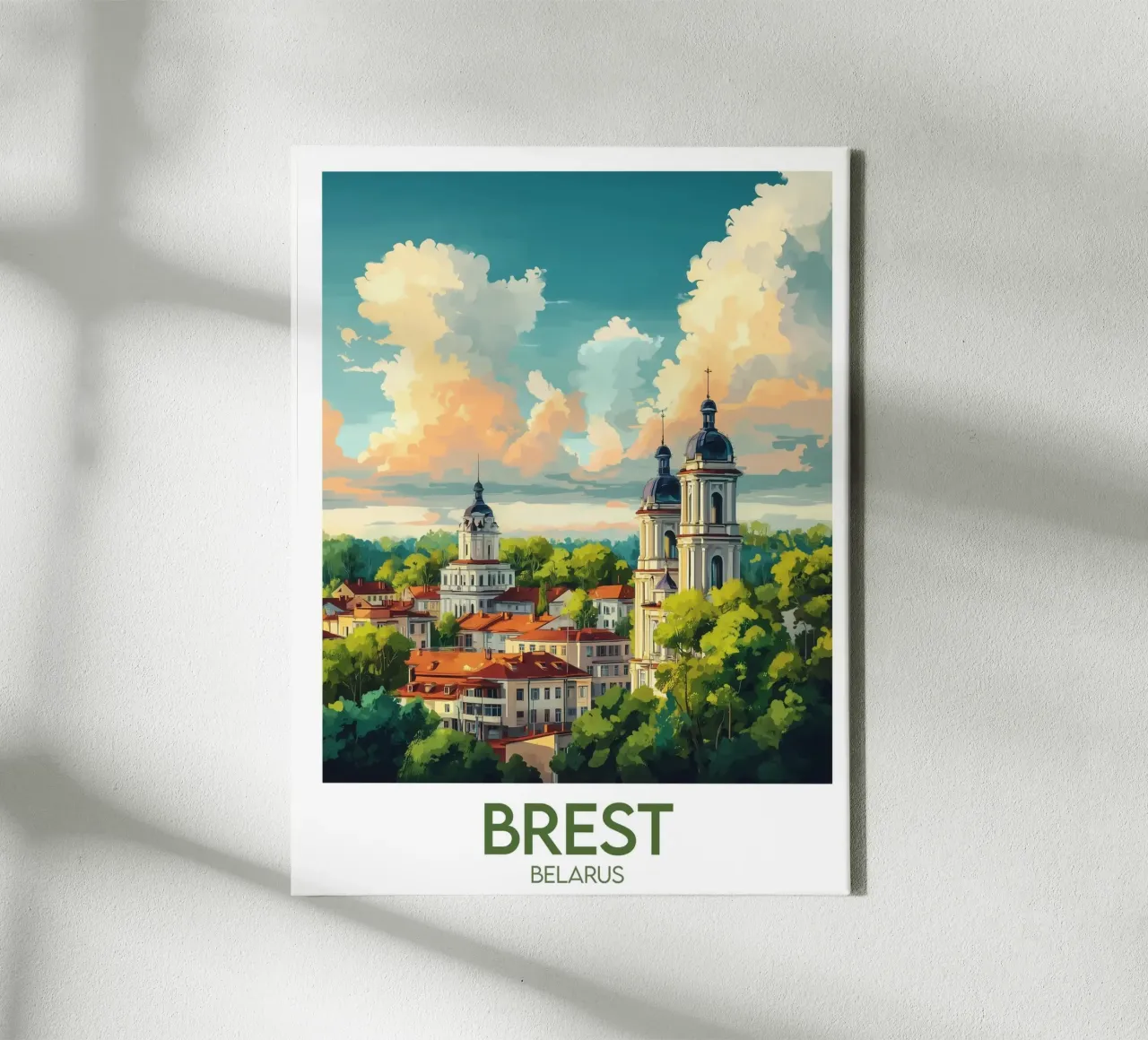 Affiche Brest tela con Cornice a cassetta da Frame the World