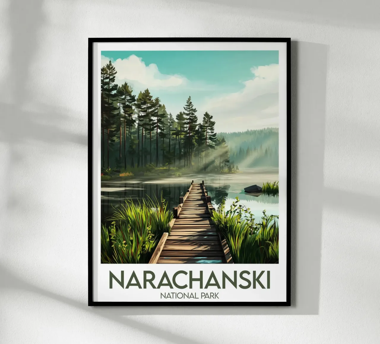 Parco nazionale di Affiche Narachanski poster con telaio in alluminio da Frame the World