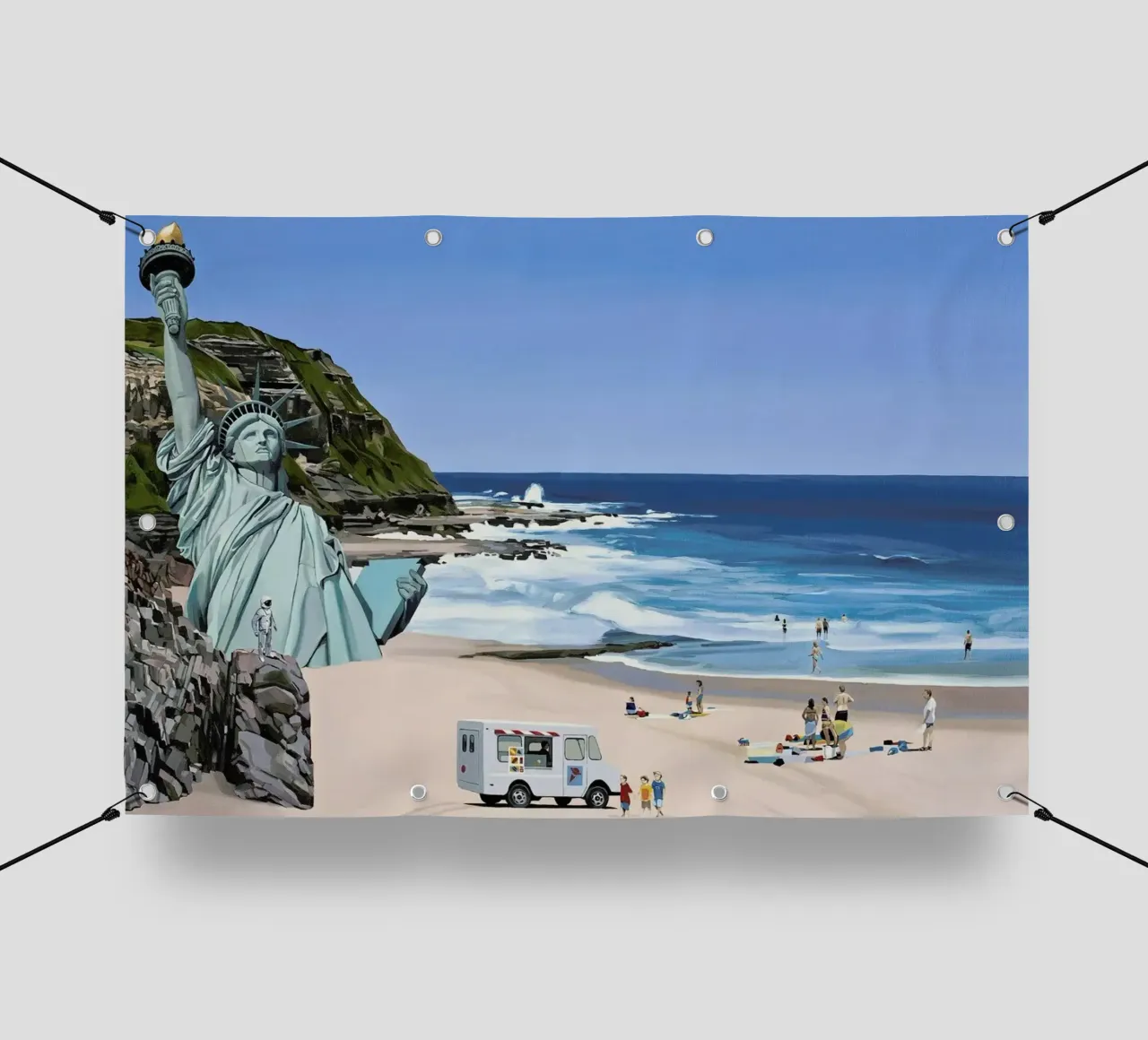It's a Question of Simian Survival telo in pvc da Scott Listfield