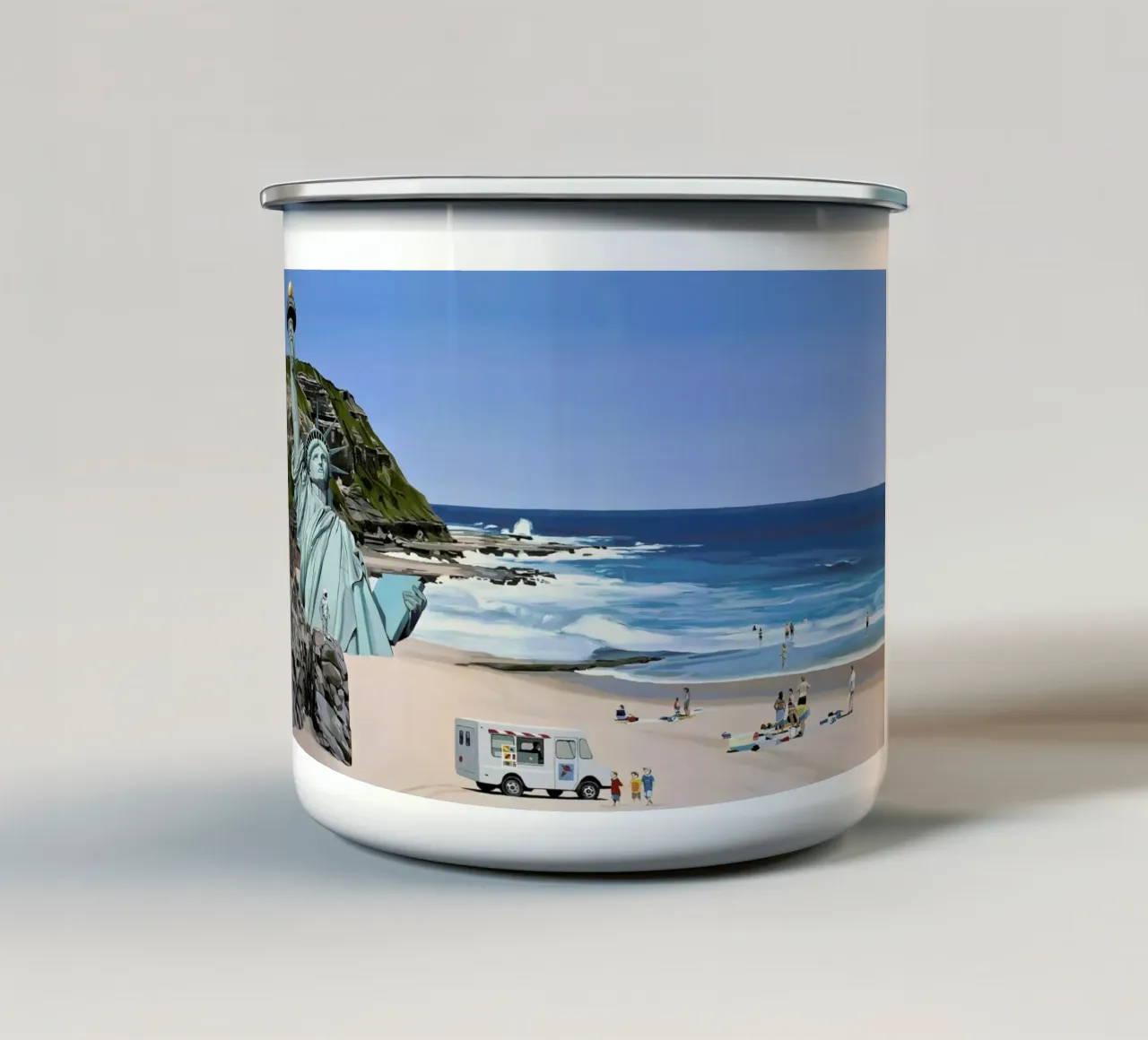 It's a Question of Simian Survival tazza in smalto da Scott Listfield