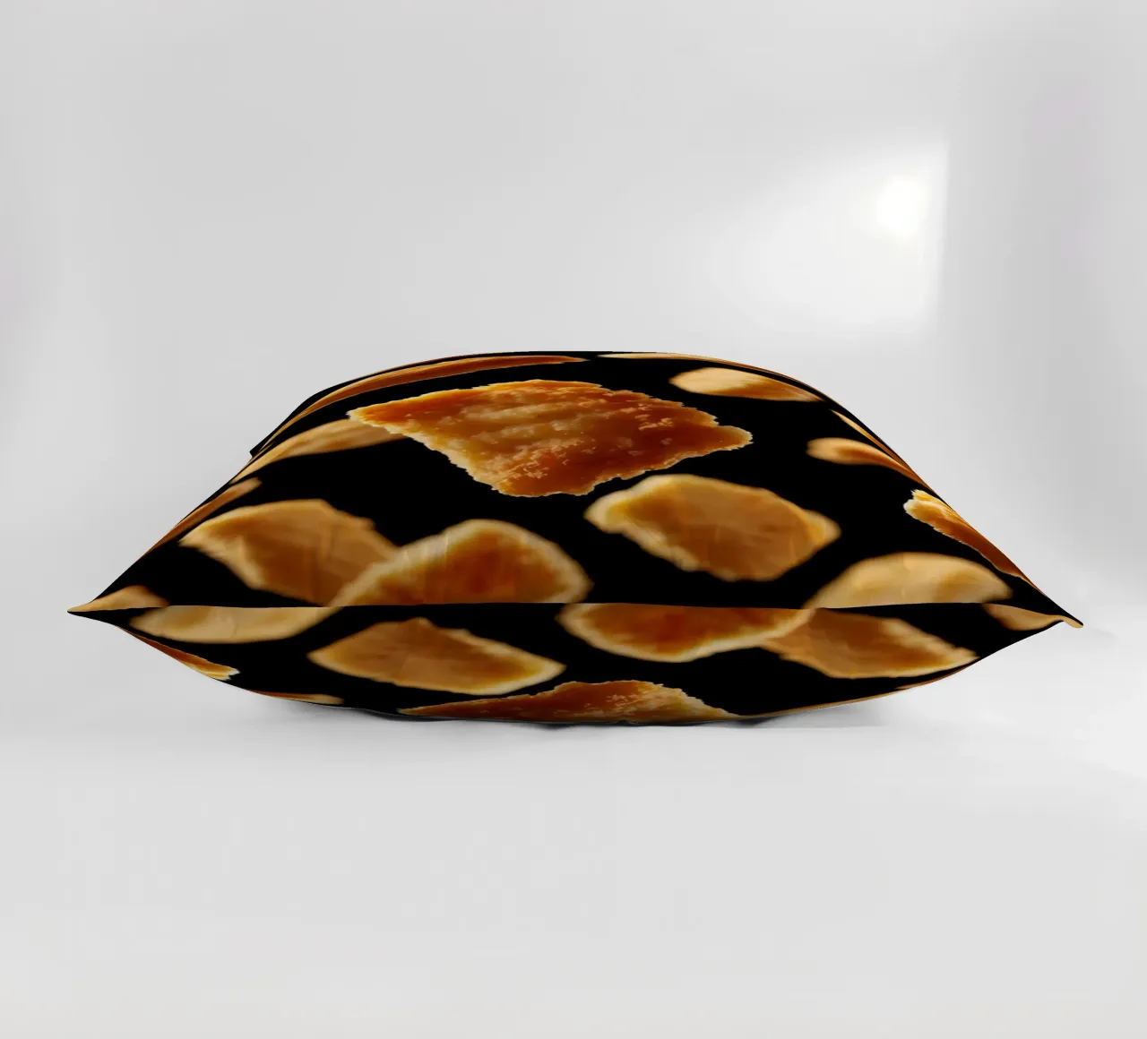 Nuggets in mid-air create a dynamic culinary display decorative cushion by DesignDoodle