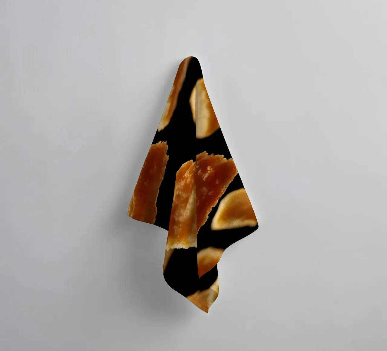 Nuggets in mid-air create a dynamic culinary display towel by DesignDoodle