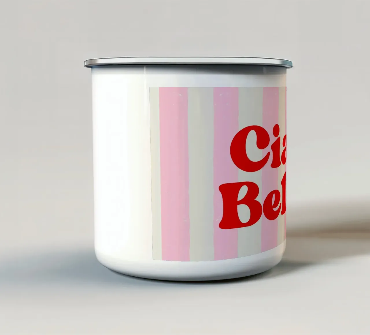 Ciao Bella tazza in smalto da Dreamer10