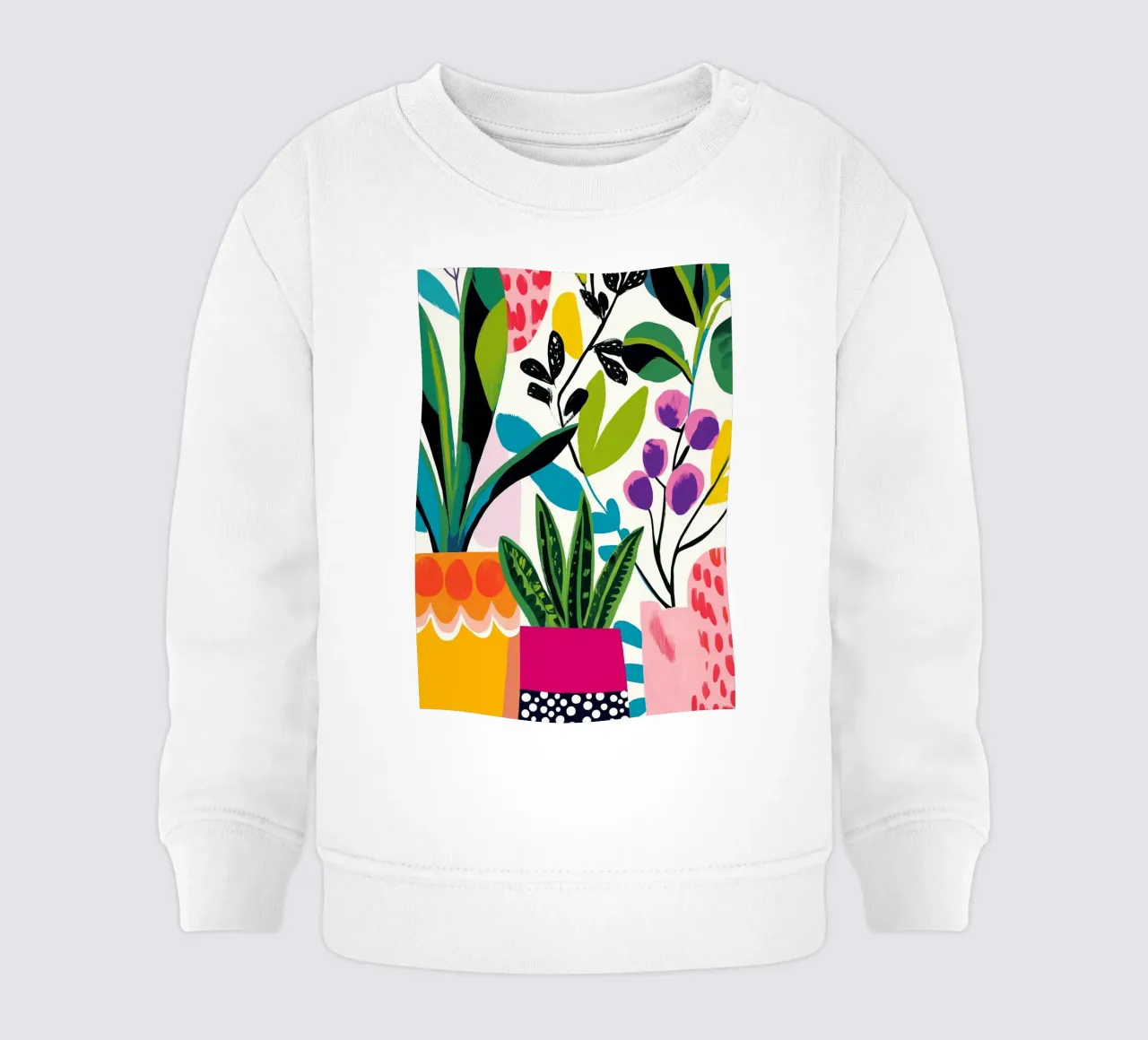 Fiori in vaso felpa neonato da Justyna Jaszke JBJart