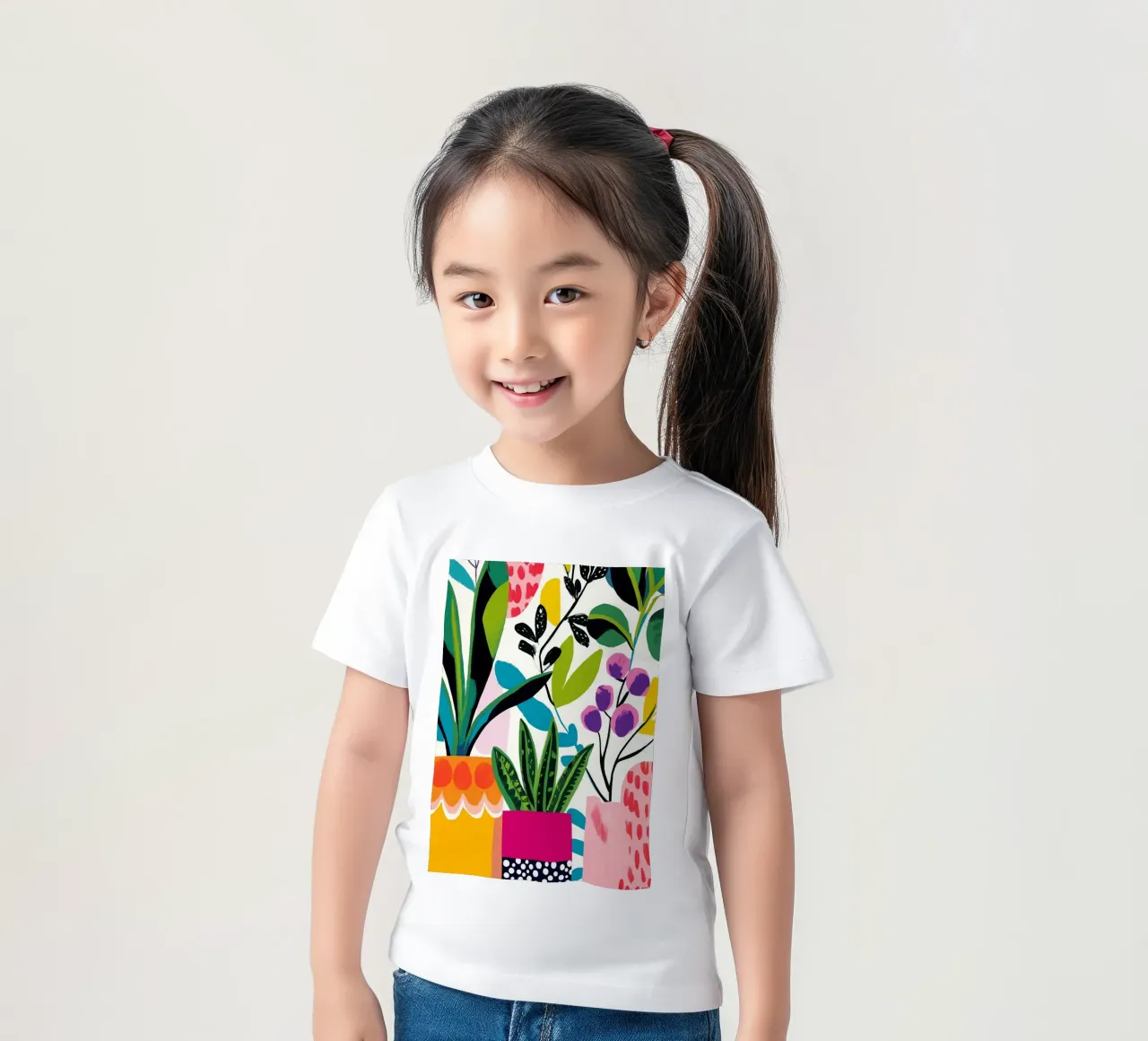 Fleurs en pot t-shirt enfant de Justyna Jaszke JBJart