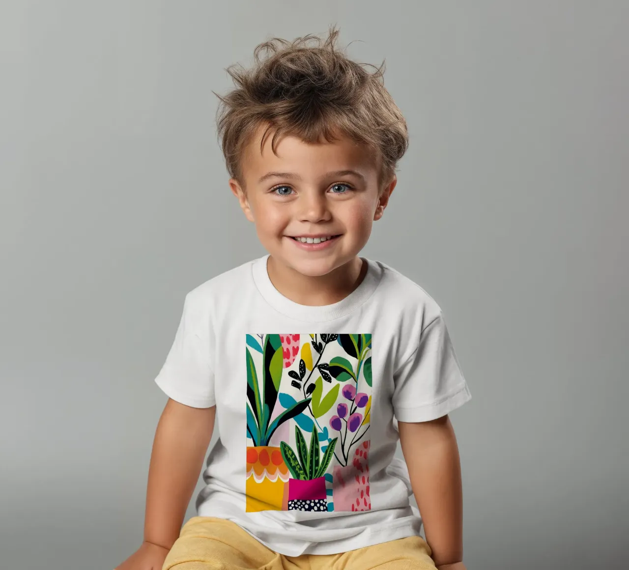 Fleurs en pot t-shirt enfant de Justyna Jaszke JBJart