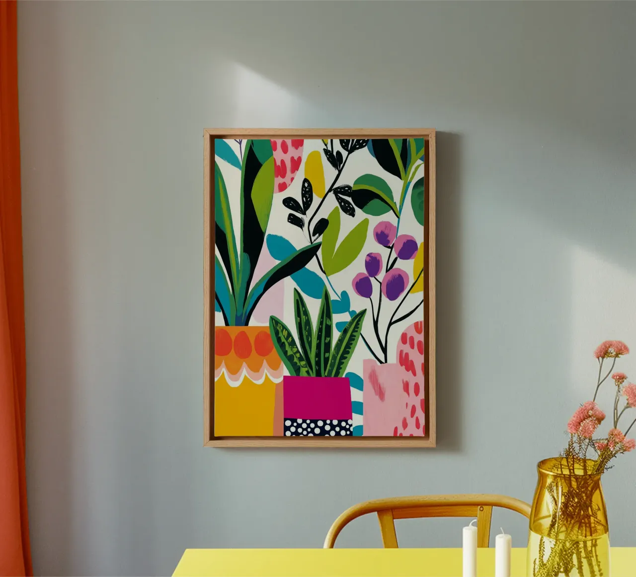 Fiori in vaso tela da Justyna Jaszke JBJart