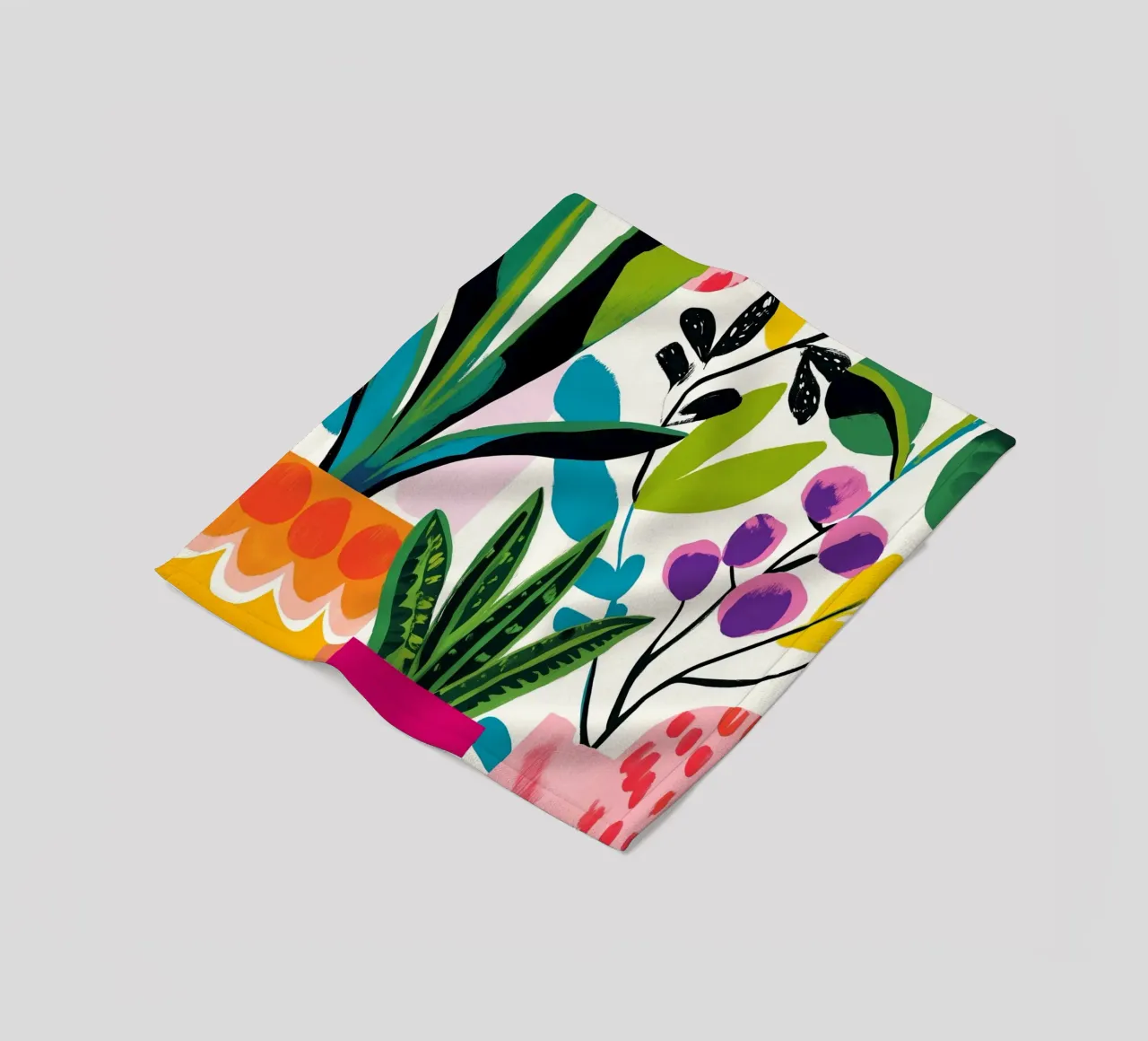 Fiori in vaso coperta in pile da Justyna Jaszke JBJart