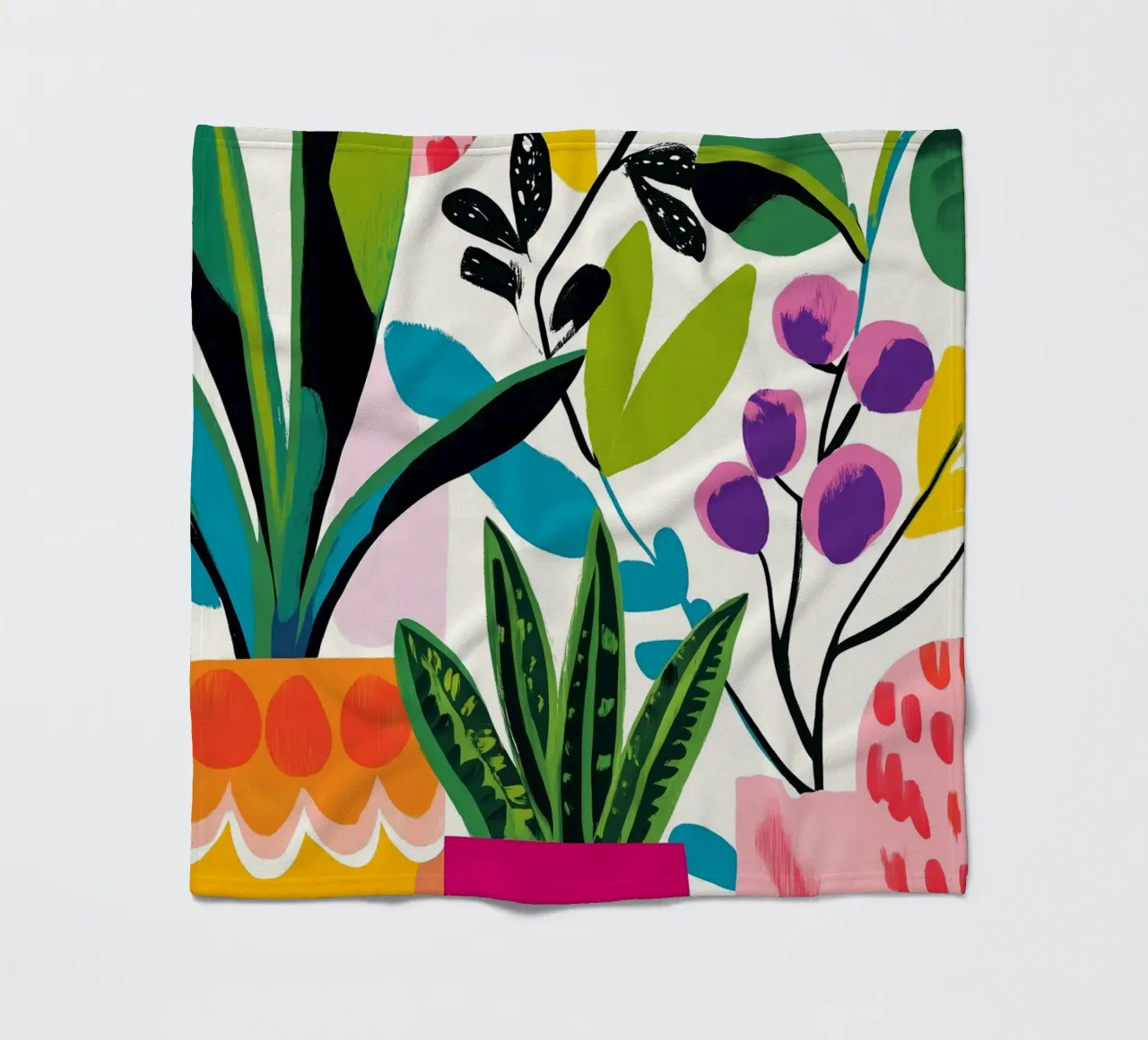 Fiori in vaso coperta in pile da Justyna Jaszke JBJart