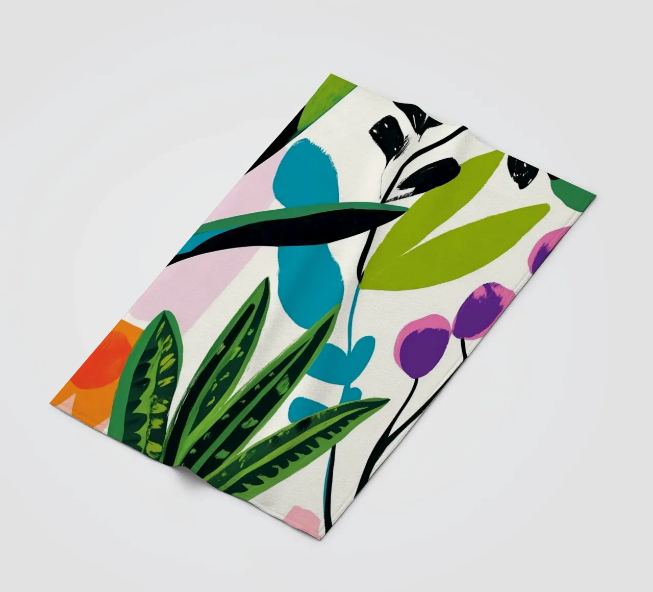 Fiori in vaso coperta in pile da Justyna Jaszke JBJart