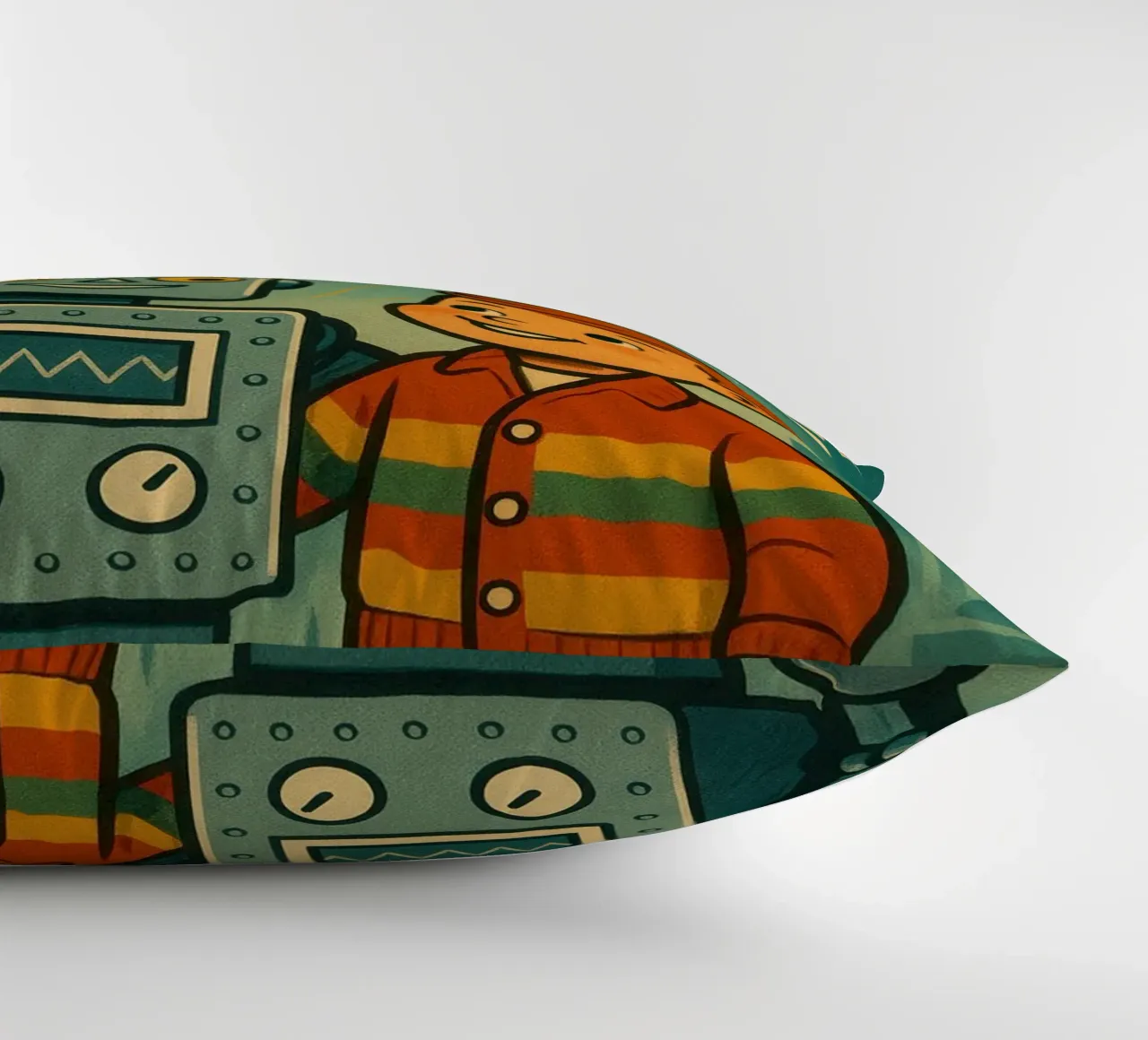 Robot Friends Nr. 01 cuscino da lazydaypaper