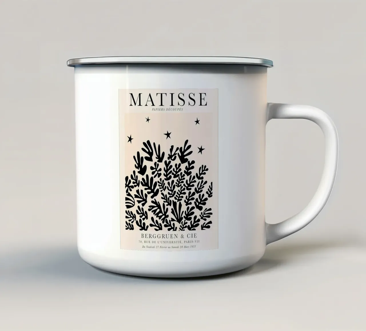 Henri Matisse Papier Decoupes tazza in smalto da MinaHome