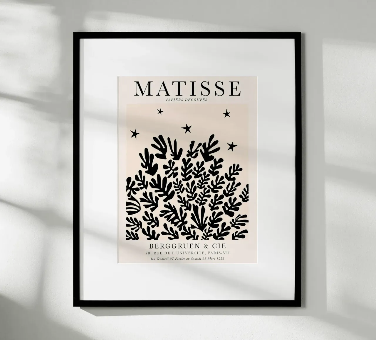Henri Matisse Papier Decoupes poster con telaio in legno da MinaHome