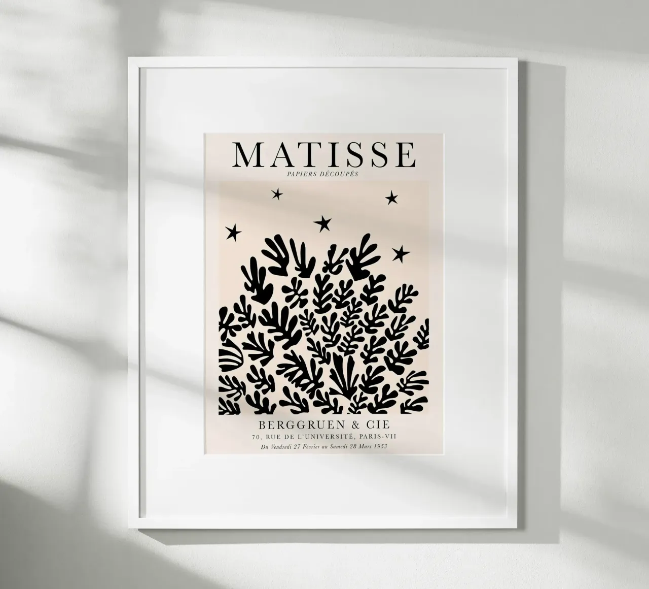 Henri Matisse Papier Decoupes poster con telaio in legno da MinaHome