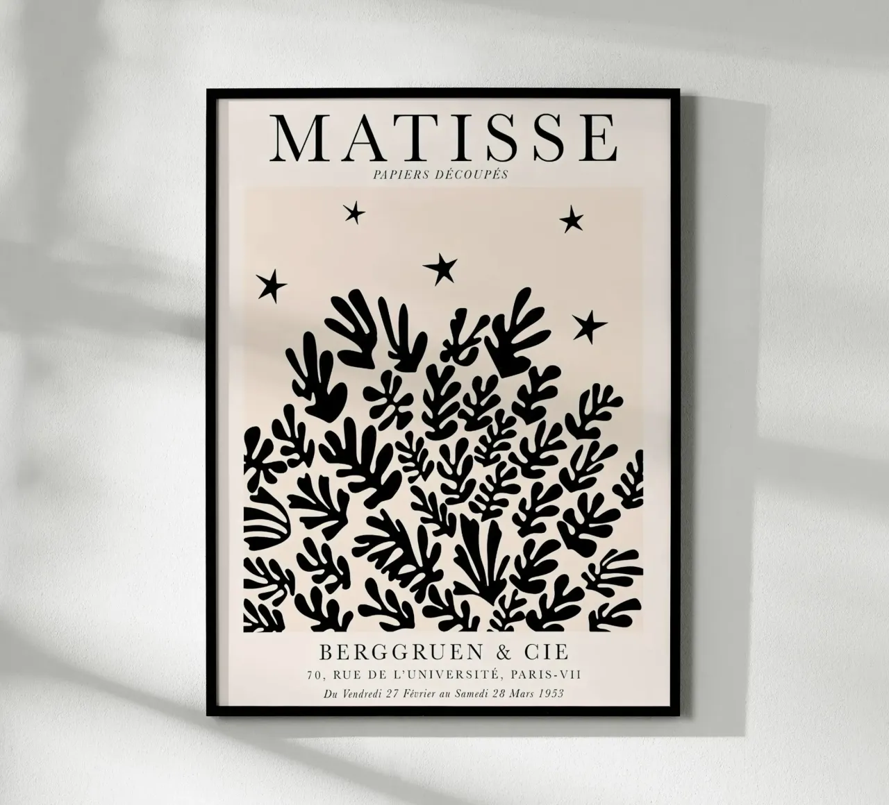 Henri Matisse Papier Decoupes poster con telaio in legno da MinaHome
