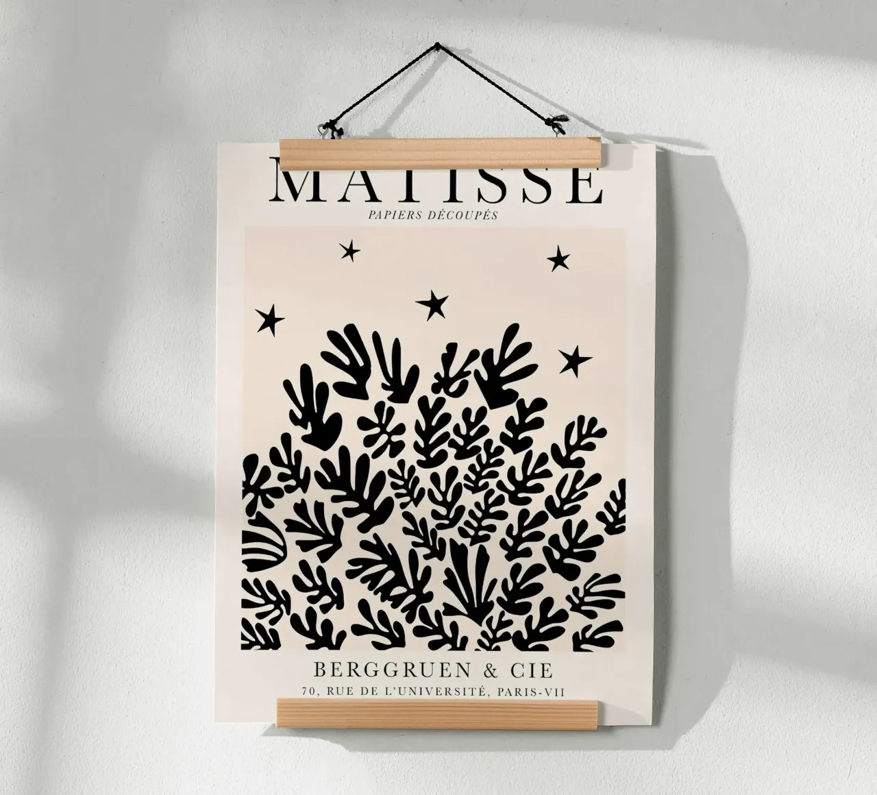 Henri Matisse Papier Decoupes poster con telaio in legno da MinaHome
