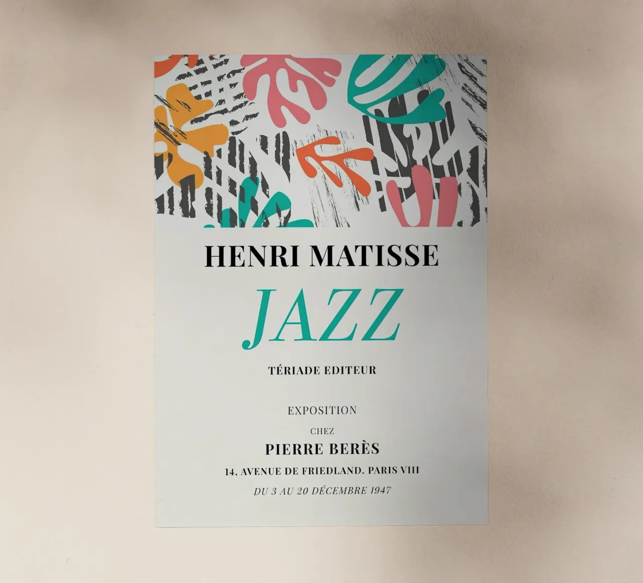 Henri Matisse Jazz Pierre Berres pellicola backlit da MinaHome