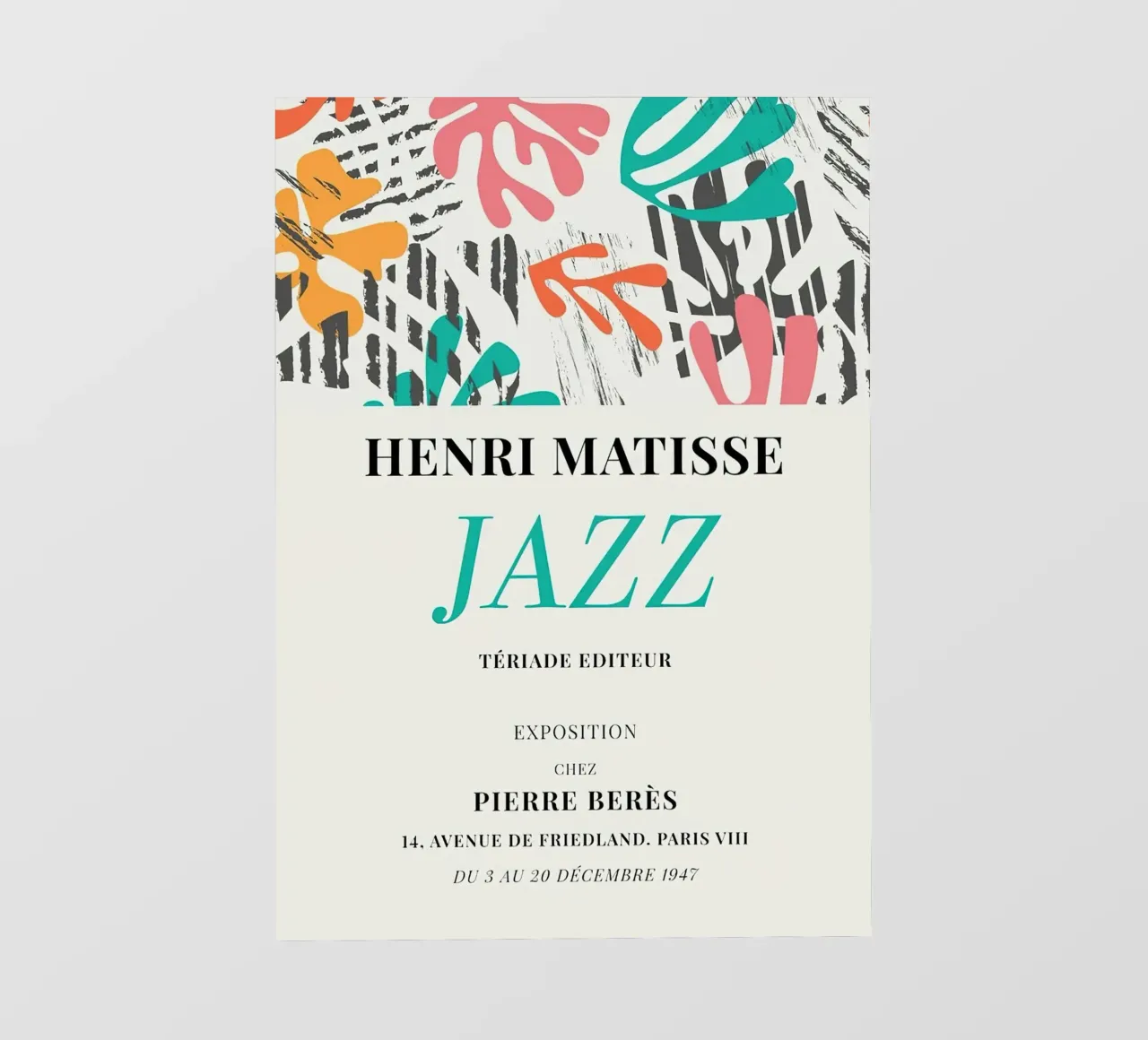 Henri Matisse Jazz Pierre Berres pellicola backlit da MinaHome