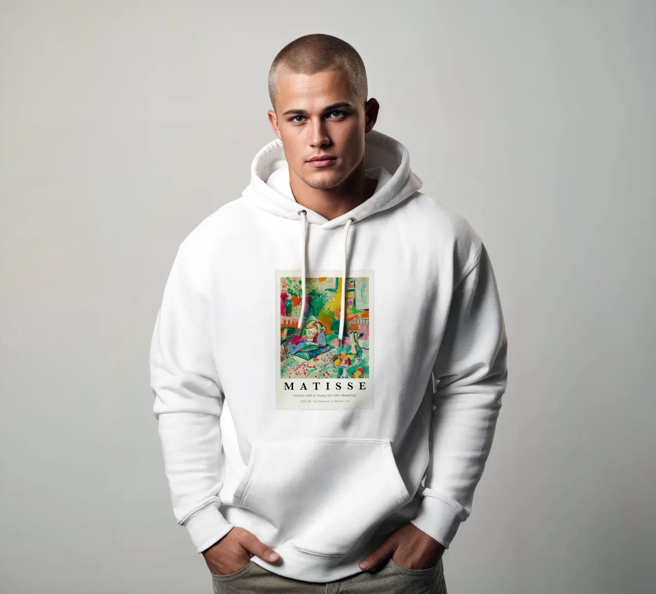 Henri Matisse Interieur mit einem lesenden jungen Mädchen Hoodie von MinaHome