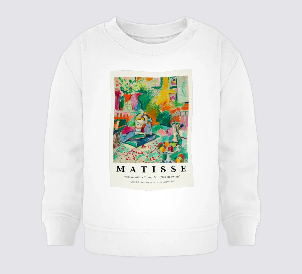 Henri Matisse Interno con giovane ragazza che legge felpa neonato da MinaHome