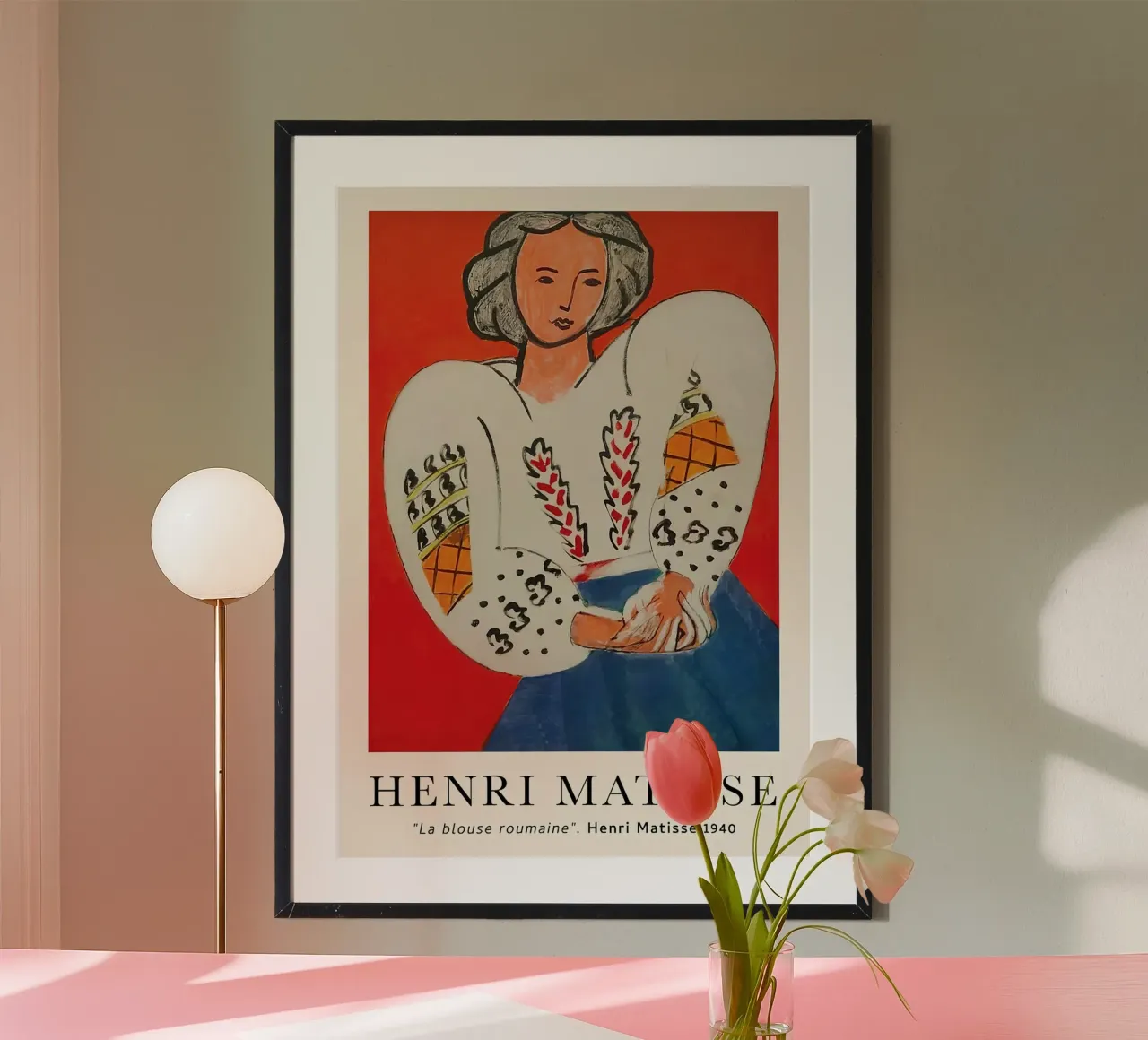 Henri Matisse La Roumaine 1940 Vintage poster con telaio in legno da MinaHome