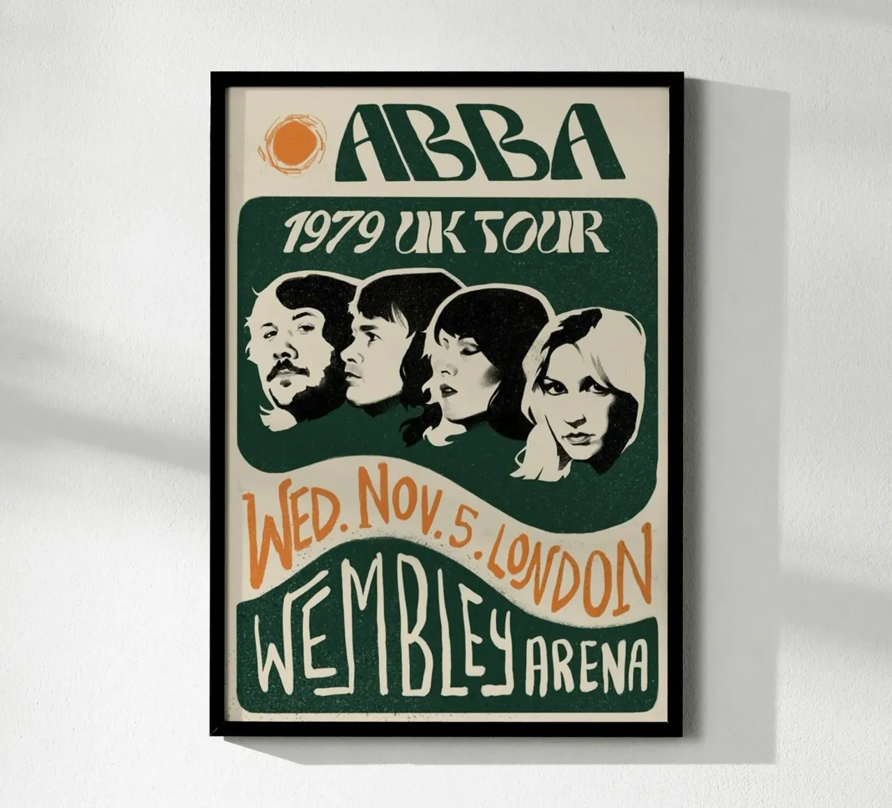 1979 tour nel Regno Unito Abba Flayer poster con telaio in alluminio da HUMMERSONIC