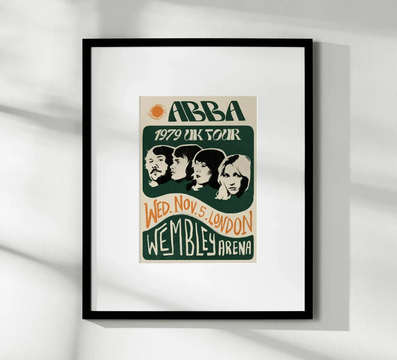 1979 tour nel Regno Unito Abba Flayer poster con telaio in alluminio da HUMMERSONIC
