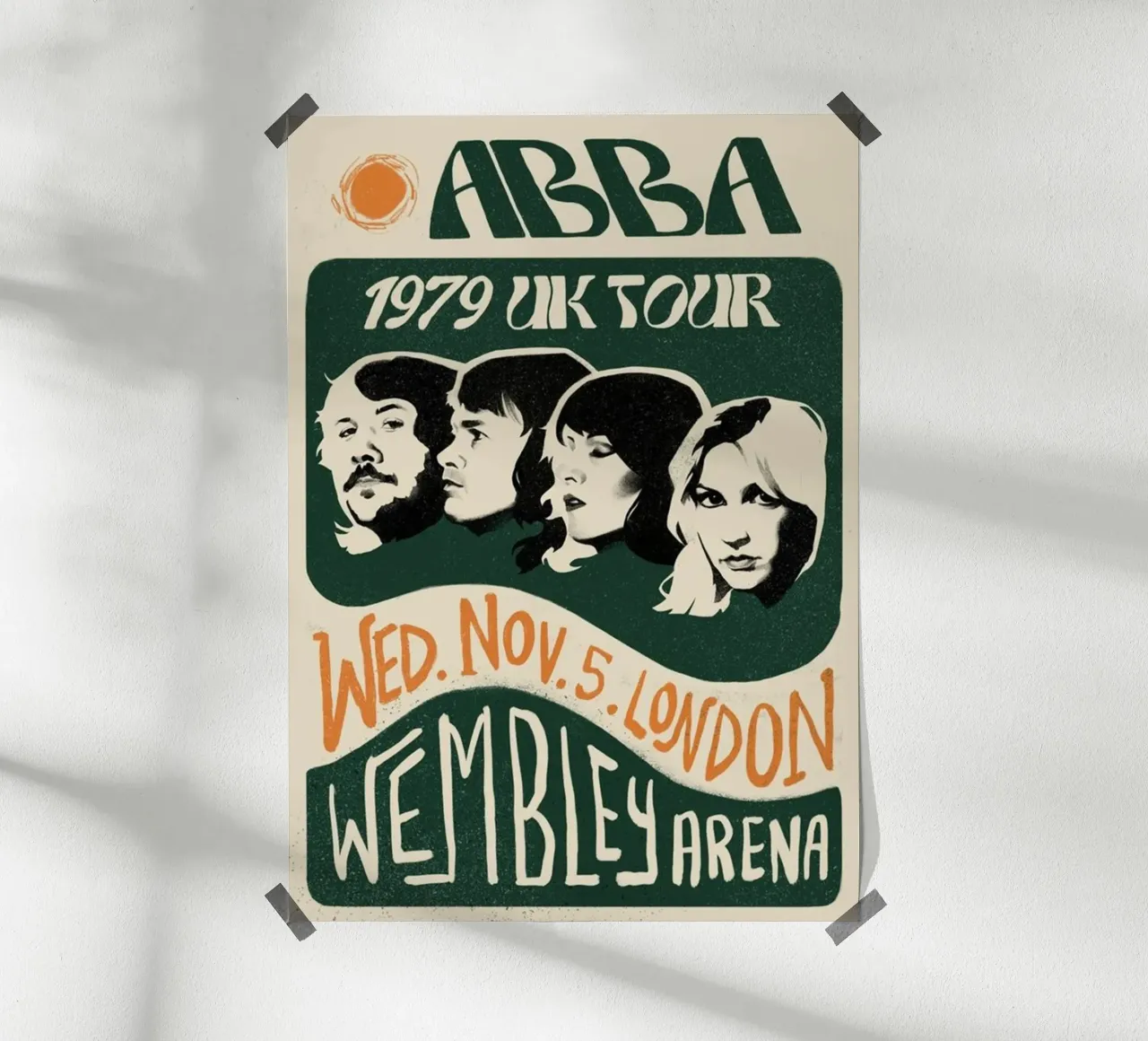 1979 tour nel Regno Unito Abba Flayer poster con telaio in alluminio da HUMMERSONIC