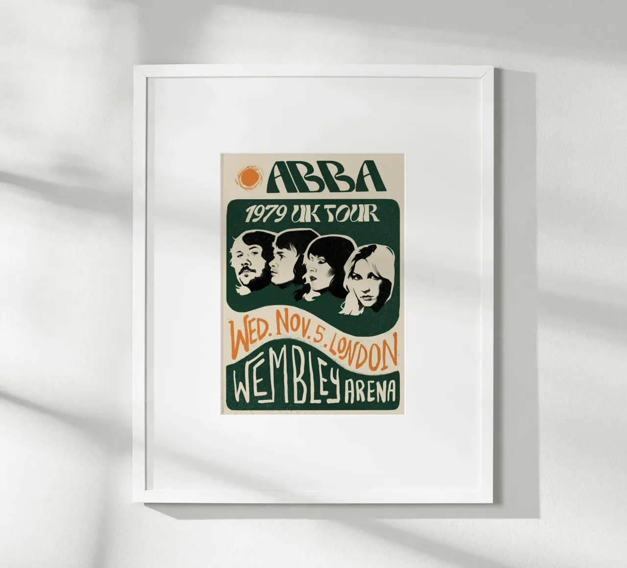 1979 tour nel Regno Unito Abba Flayer poster con telaio in alluminio da HUMMERSONIC