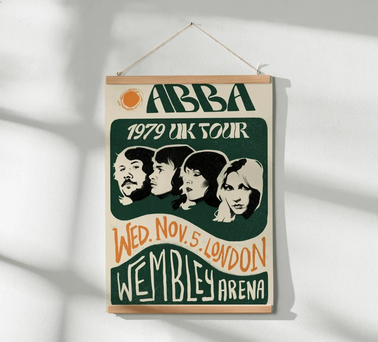 1979 tour nel Regno Unito Abba Flayer poster con telaio in alluminio da HUMMERSONIC