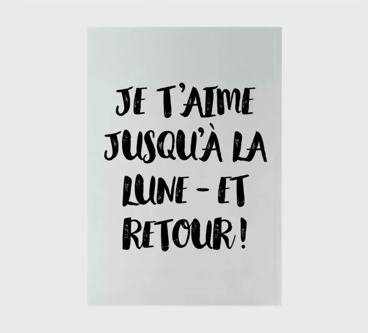 Jusqu'à la lune notebook by typed