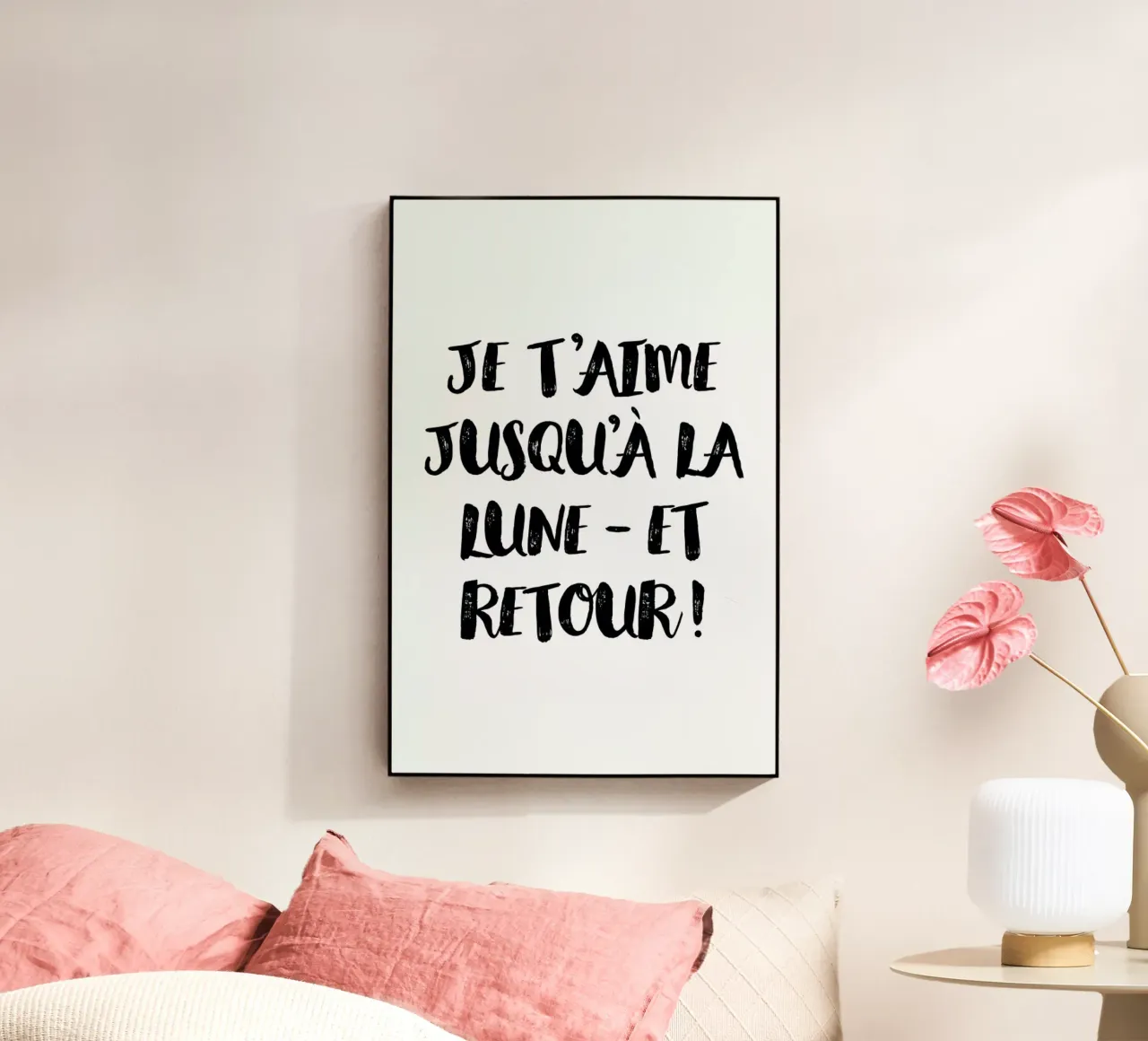 Jusqu'à la lune acrylic glass by typed