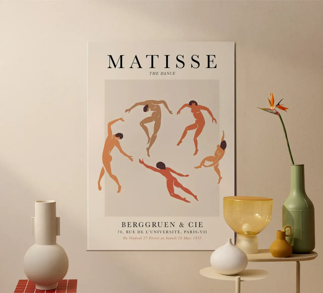 Henri Matisse La danza ritagliata Vintage poster con telaio in alluminio da MinaHome