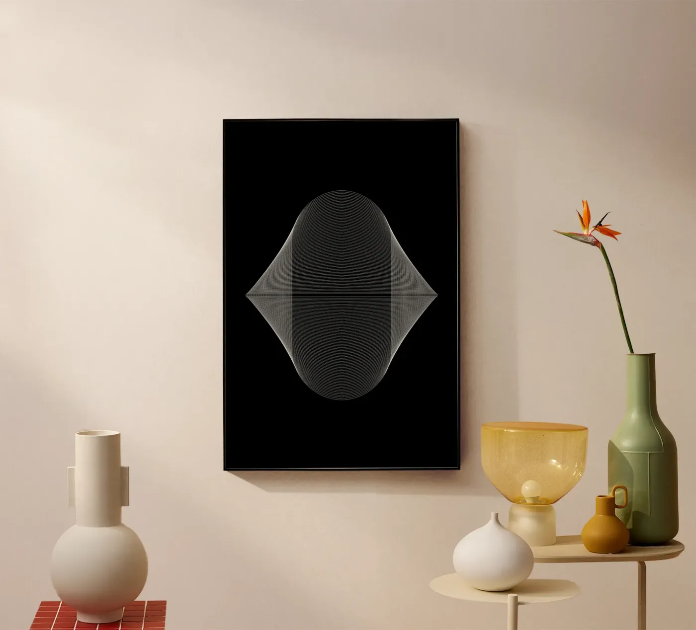 Oval 3 acryl van LeDieg