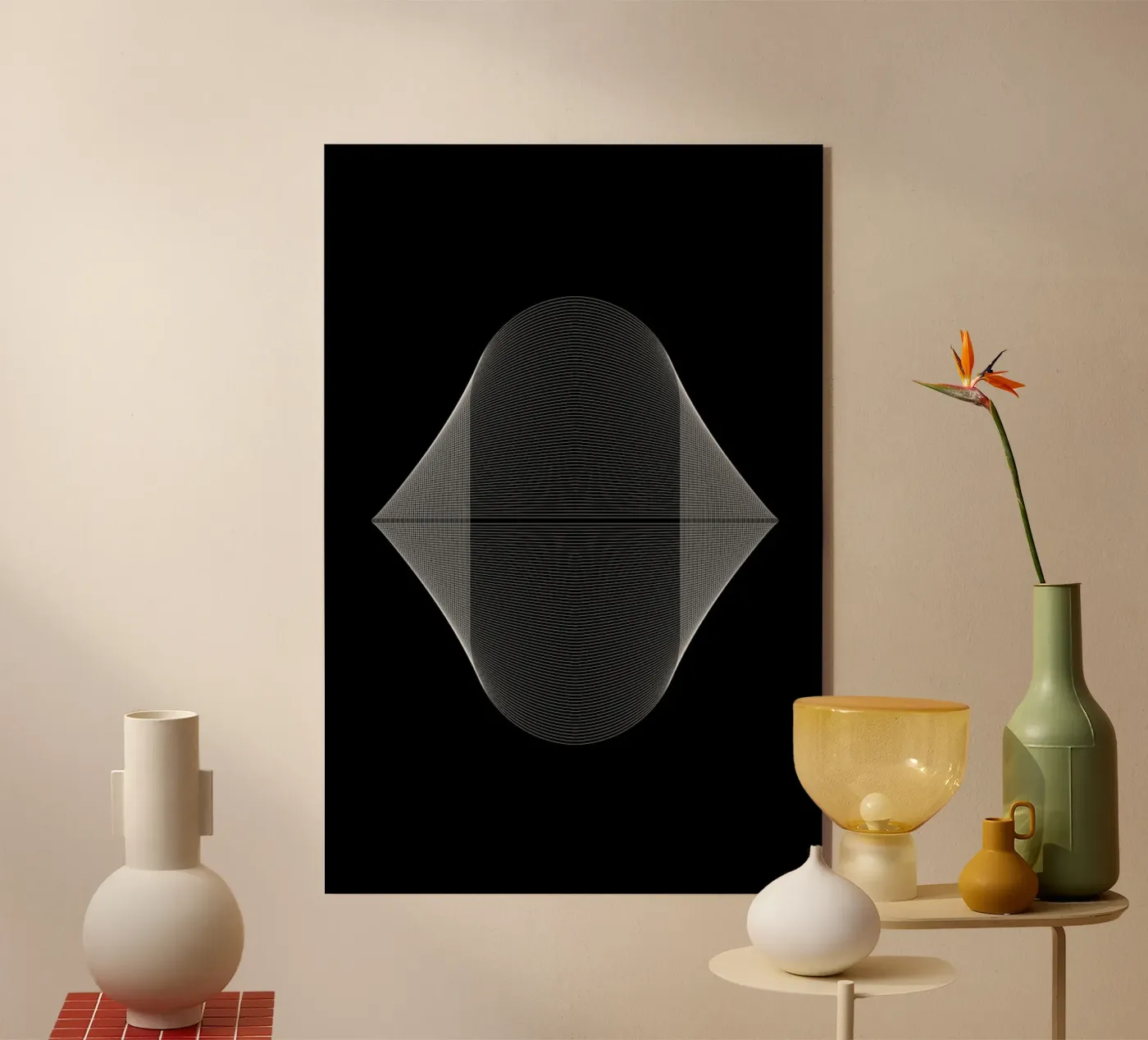 Oval 3 acryl van LeDieg