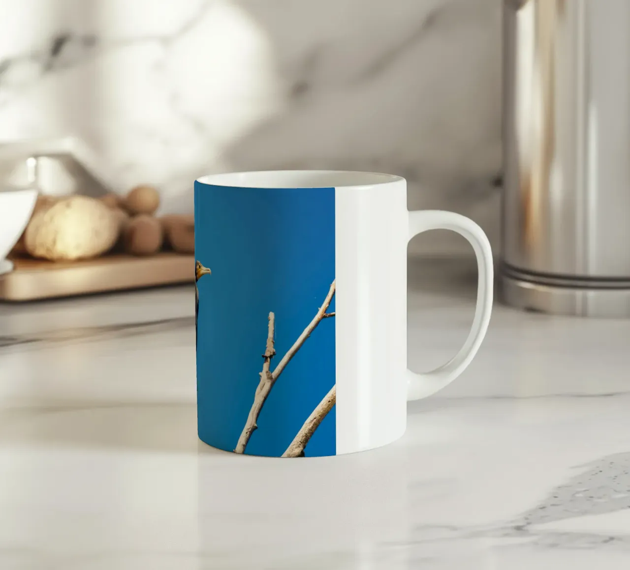 Black cormorant tazza in ceramica da anderm