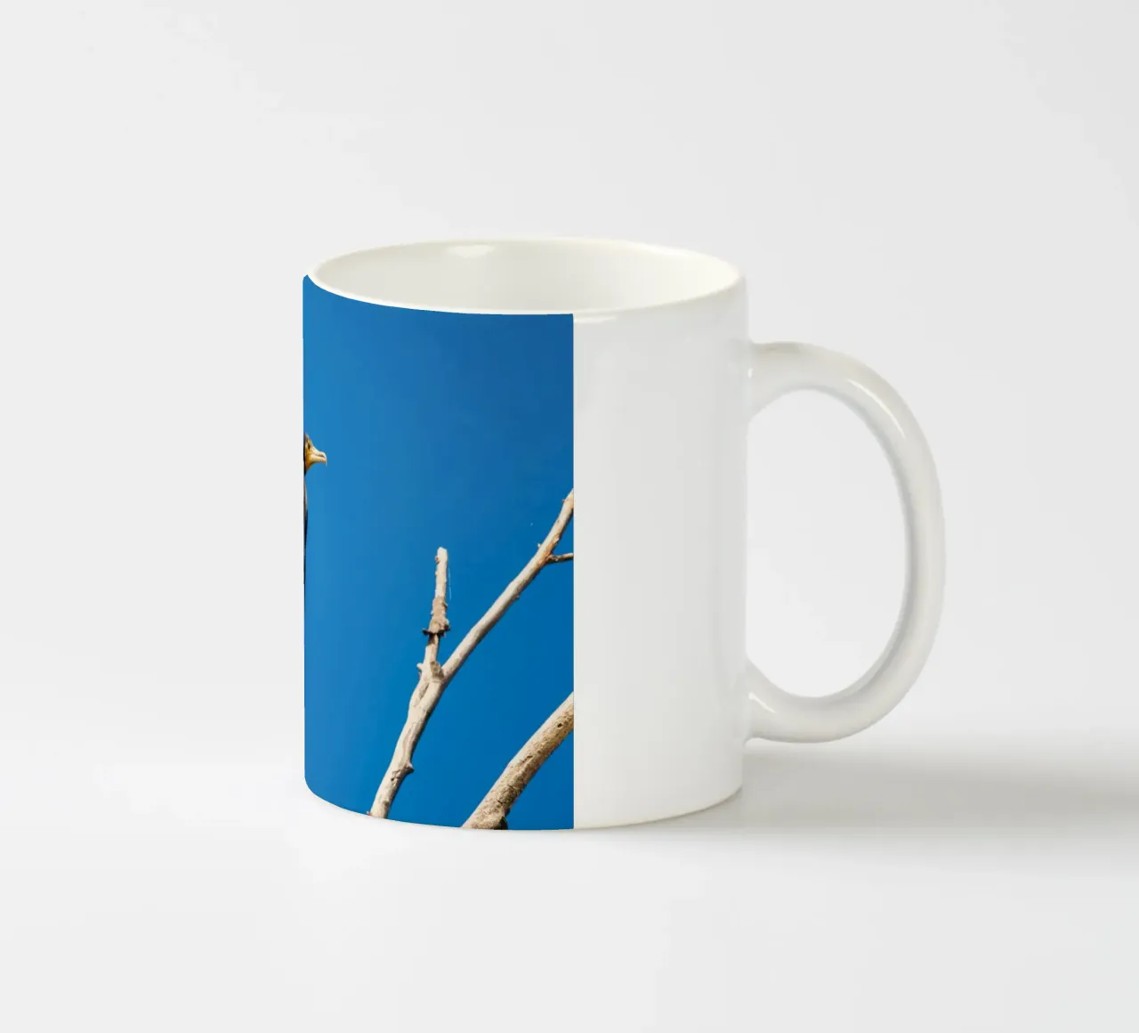 Black cormorant tazza in ceramica da anderm