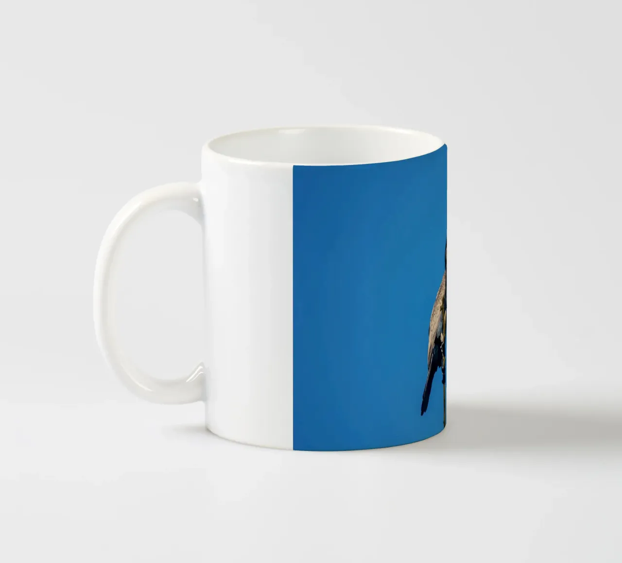 Black cormorant tazza in ceramica da anderm