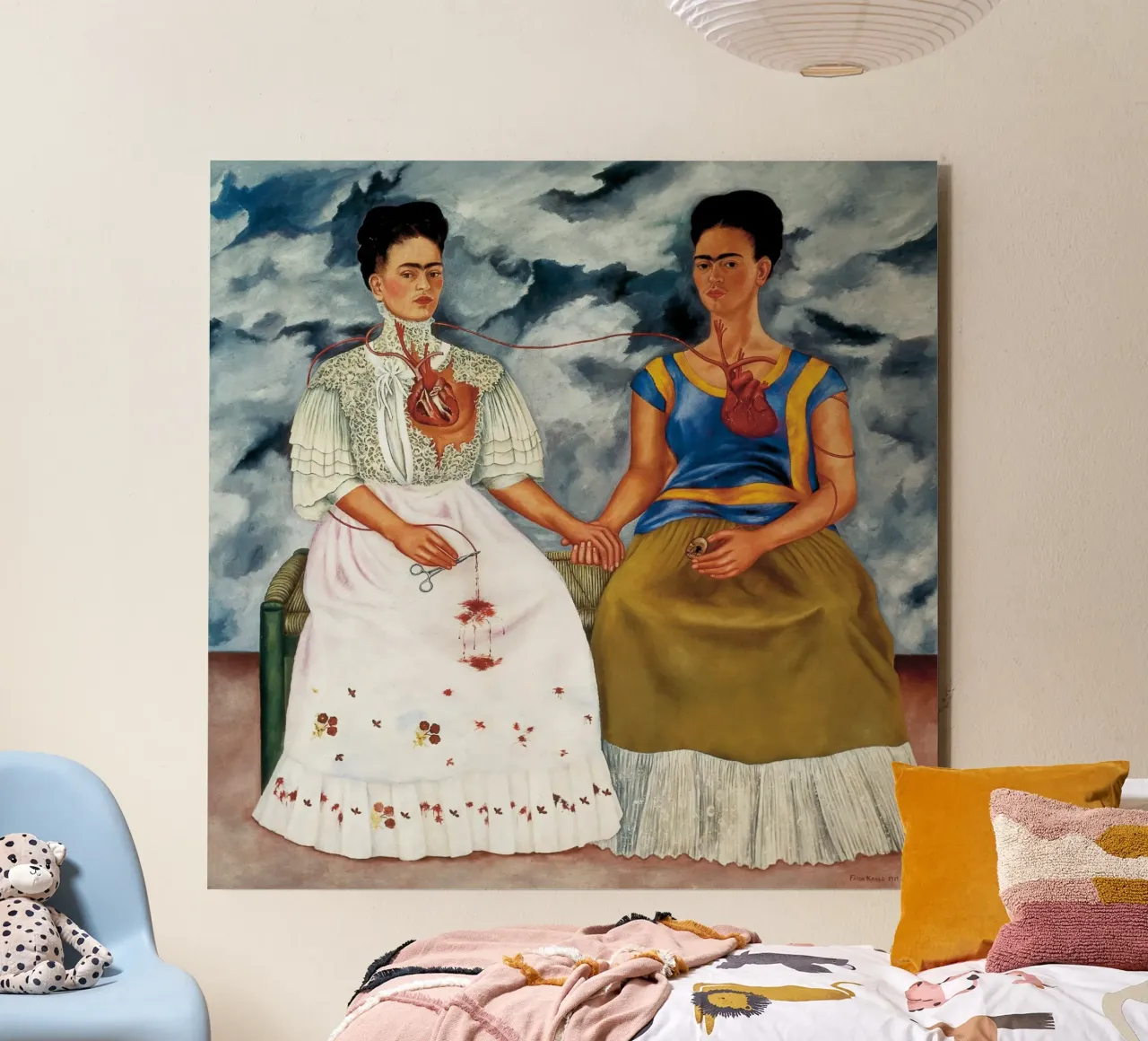 Le due Fridas di Frida Kahlo alluminio dibond da Venus Art