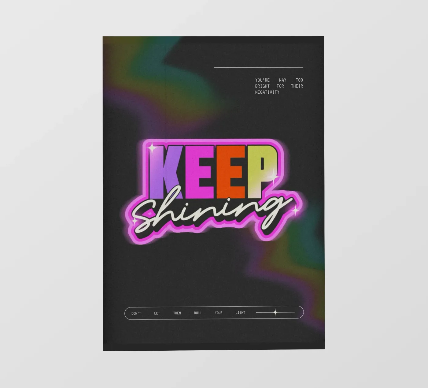 KEEP SHINING pellicola backlit da SMRT STUDIO