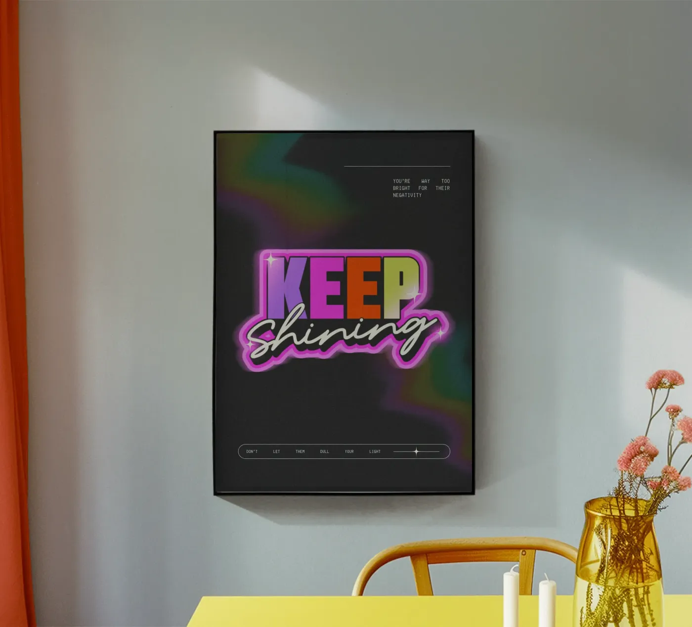 KEEP SHINING Acryl-Glas von SMRT STUDIO