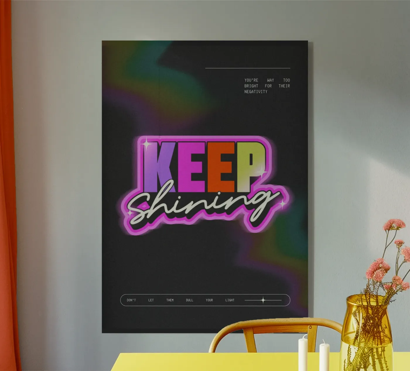 KEEP SHINING Acryl-Glas von SMRT STUDIO