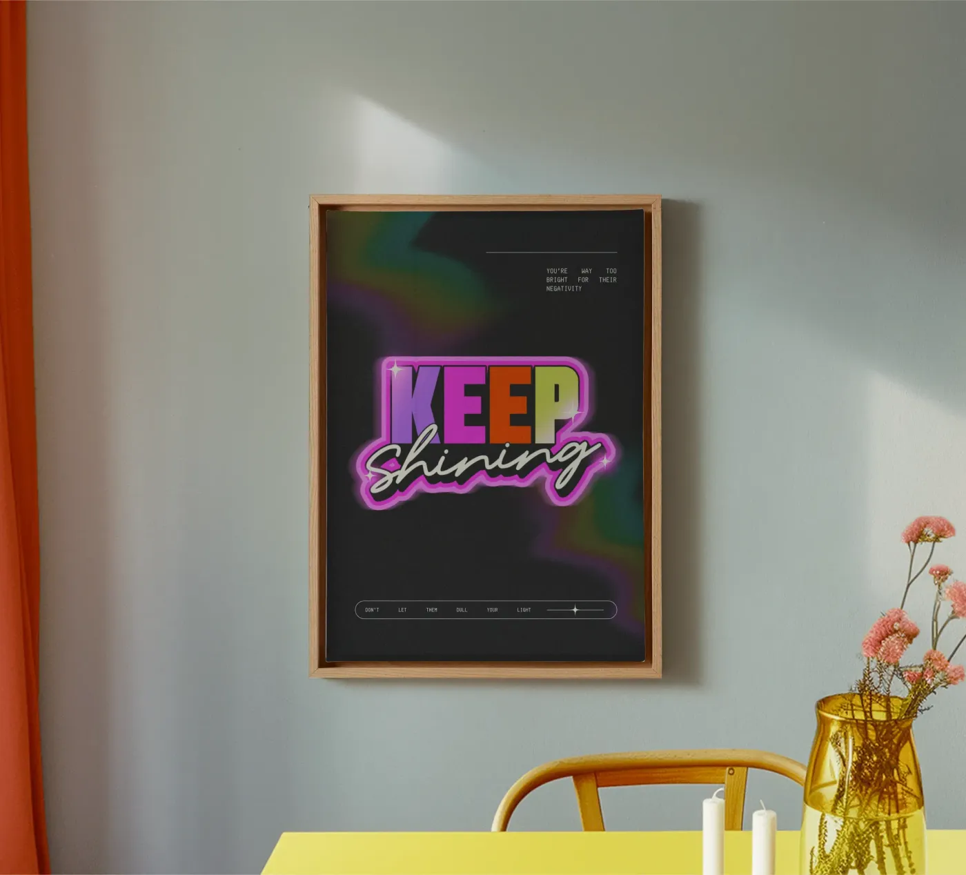 KEEP SHINING canvas by SMRT STUDIO