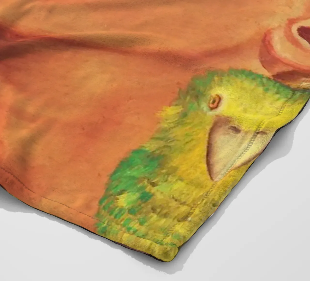 Autoritratto di Frida Kahlo con scimmia e pappagallo coperta in pile da Venus Art