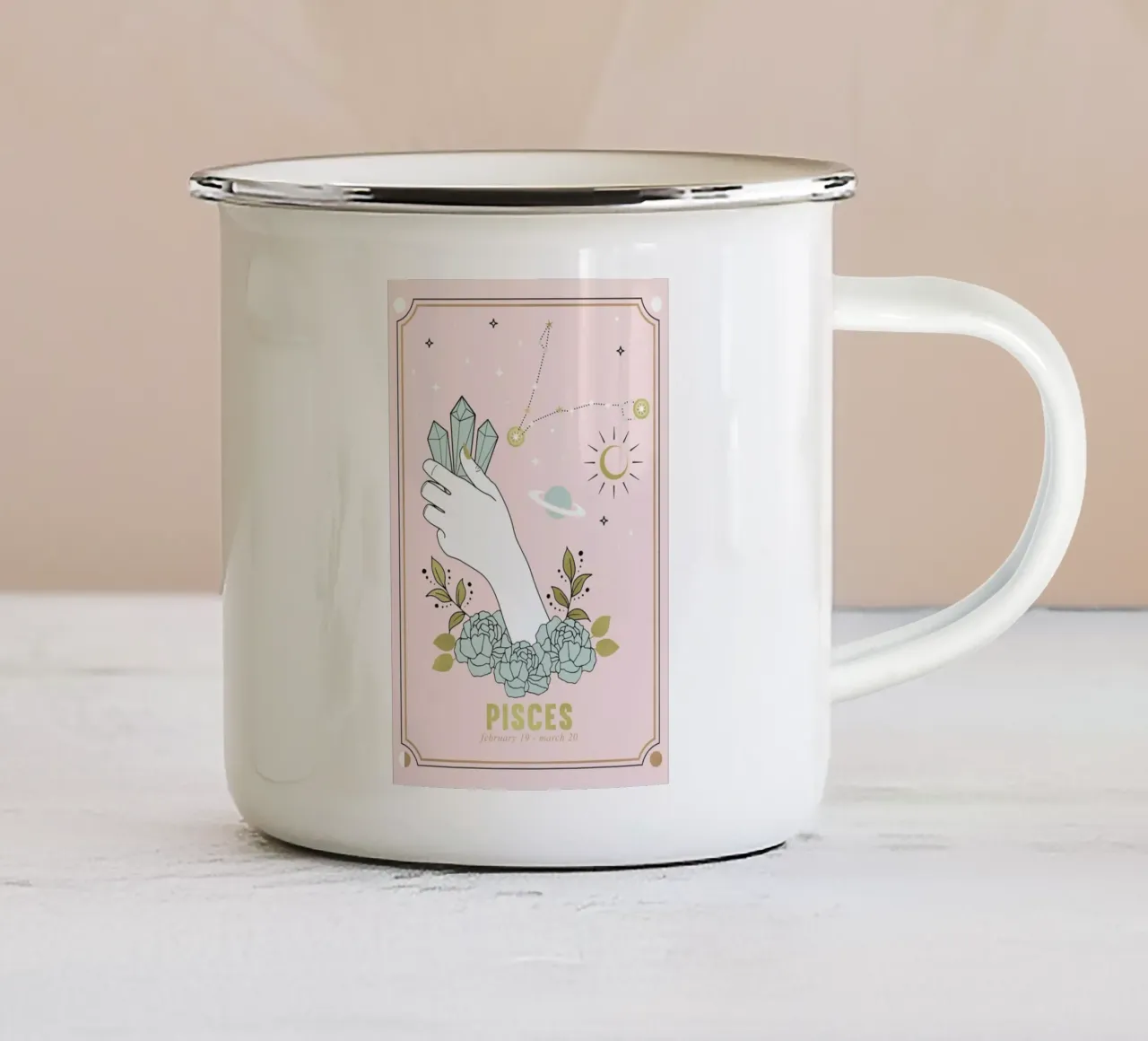 Pisces tazza in smalto da cafelab