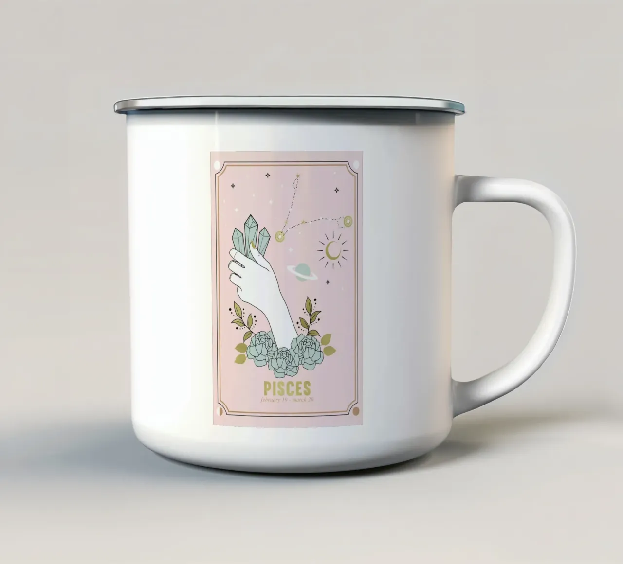 Pisces tazza in smalto da cafelab